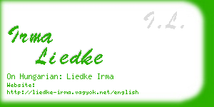 irma liedke business card